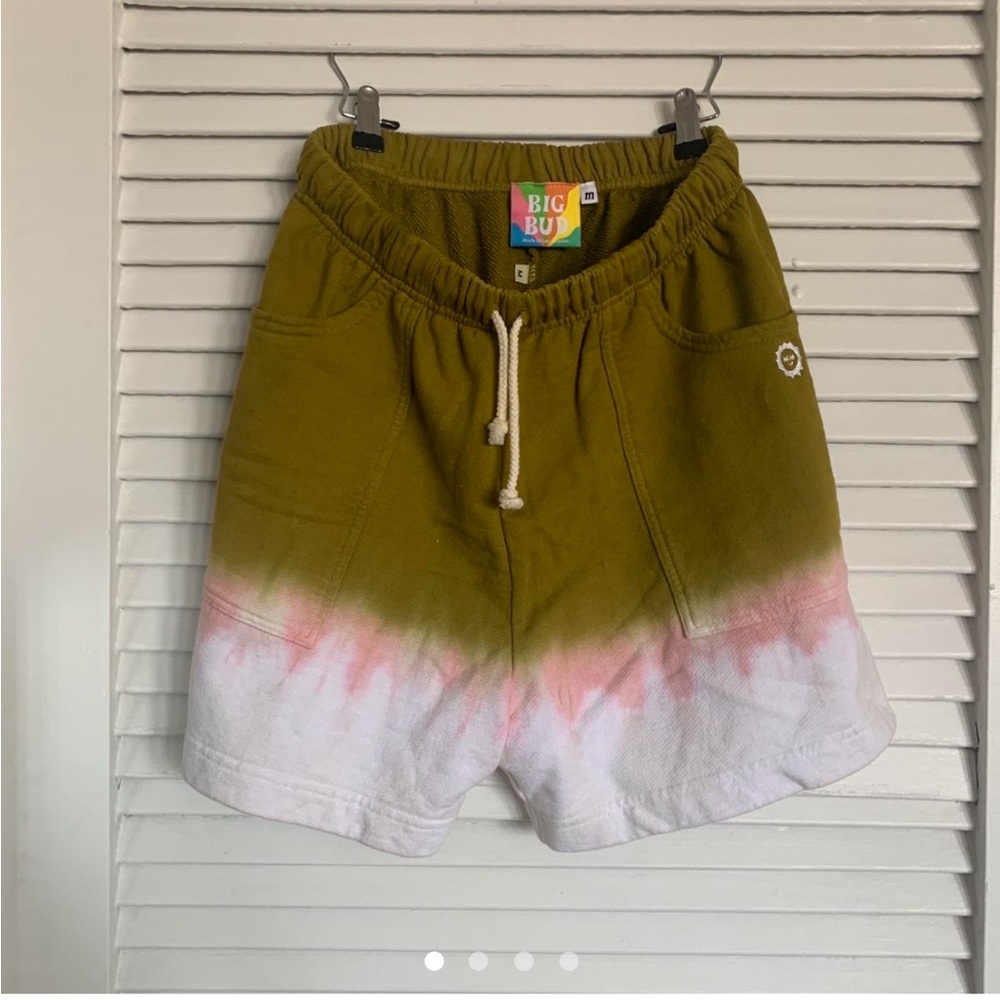 Big Bud Press Flowering Moss Dip Dye Heavyweight Crewneck Sweatshorts